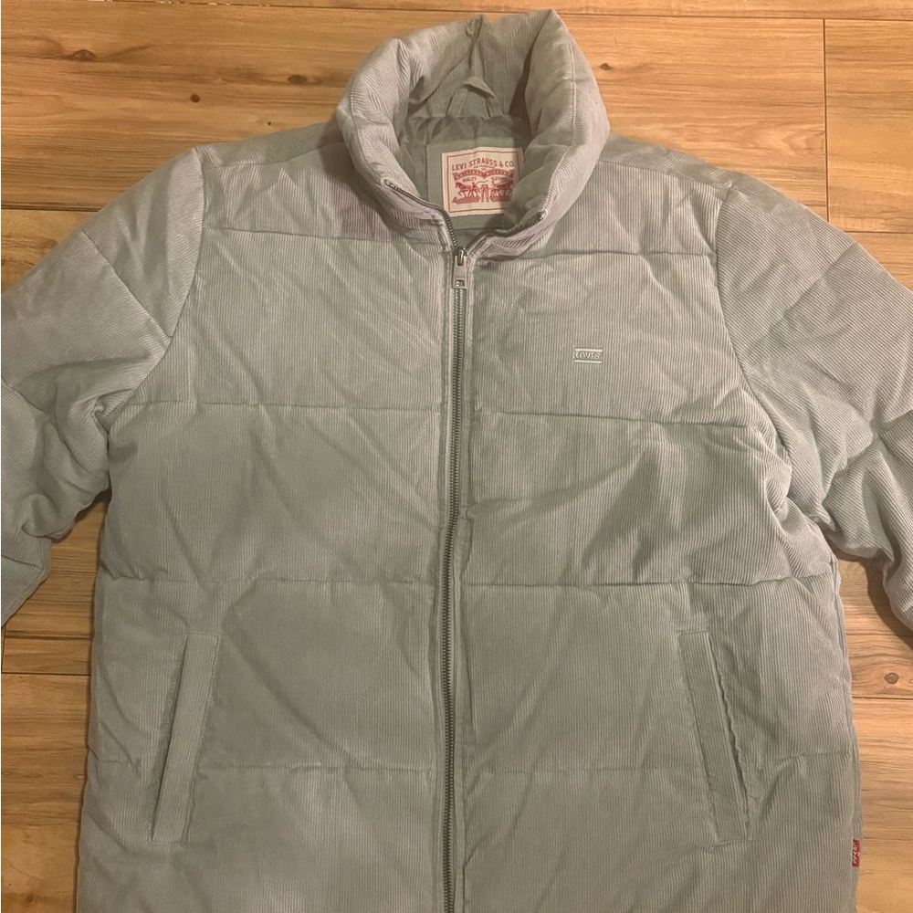 Levi's Light Gray Puffer Jacket - image 2